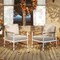 2 Packs Patio Aluminum Sofa with Wicker Backrest and Armrests Ideal Addition for Outdoor Use